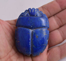 Egyptian Scarab-Carved Egyptian Lapis Lazuli Scarab- 2.9