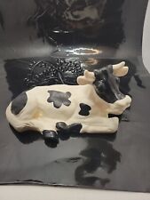 Vintage Telemania Holstein Farm Cow Novelty Land Line Telephone. picture
