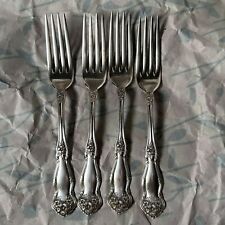 4 WM ROGERS & SON SILVERPLATE  1910 ORANGE BLOSSOM DINNER FORKS picture