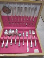 International Wm. Rogers Silverplate Mountain Rose 1954 - 52 Pc. W/ Box picture