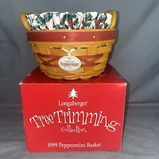 Longaberger Tree Trimming Collection 1999 Peppermint Basket Protector Liner picture