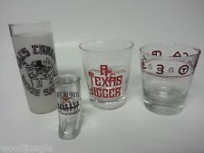 4 Vintage WESTERN WARE BAR GLASSES SALOON TEXAS JIGGER DODGE STOCK YARDS CORRAL picture