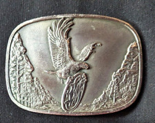 Vintage 1982 SMITH & WESSON Belt Buckle, Eagle Carrying 'S&W' Logo picture