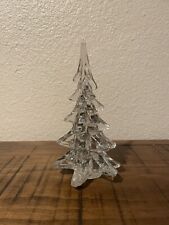 Vintage 8” Clear Glass Christmas Tree 1970’s Taiwan picture