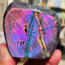 259g Top Rare Amazing Natural Purple Labradorite Quartz Crystal Specimen Healing picture