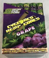 Free Gifts🎁Cyclones🌪48 Toasted Hemp Cones Grape🍇24 Pack 2 Per Tube Natural💨 picture