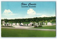 c1950's Star Courts Motel Car Roadside McAlester Oklahoma OK Vintage Postcard picture