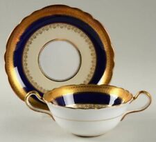 Aynsley Windsor Cobalt Blue Cream Soup Cup And Saucer. RARE picture
