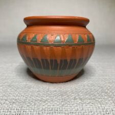 Navajo Pottery Pot Vase Hand Etched Signed by the Artist on the Base 3” tall picture