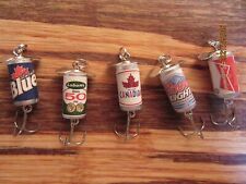 Molson Canadian Labatt's Blue 50 Beer Coors Light Budweiser 5 Fishing Lures     picture