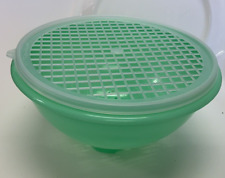 Vintage TUPPERWARE  Green Colander Strainer Bowl With Top picture