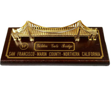 Vintage San Francisco Golden Gate Bridge Metal Miniature Building picture