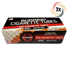 2x Boxes Shargio Red Full Flavor King Size ( 400 Tubes ) Cigarette Tobacco RYO picture