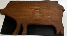 Vintage Primitive Wooden Pig Cutting Board Hand Painted picture
