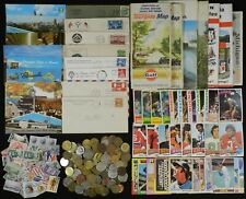 VTG/Antique Grab Bag Lot-Map,Coin,Stamps,Postcard,Envelope,1970's Baseball,FB,BB picture