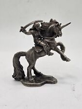 J. Guthrie 1987 Gallo Pewter Figurine Soldier Woman On A Unicorn picture