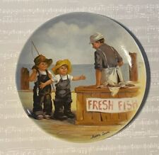 KNOWLES 1983 FISH STORY COLLECTOR PLATE JEANNE DOWN FRIENDS I REMEMBER SERIES #1 picture