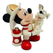 Lenox Walt Disney Mickey Mouse Fire Chief Figurine Fireman Dalmatian NEW picture