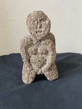 Vintage Native Mexican Aztec Stone Statue 2 Joined Figures HEAVY picture