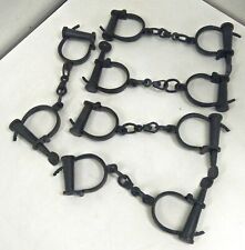 Metal Hand cuffs 5 Iron shackles ~ Hand cuff with chain 12