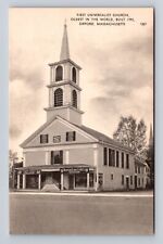 Oxford MA-Massachusetts, First Universalist Church, Antique, Vintage Postcard picture