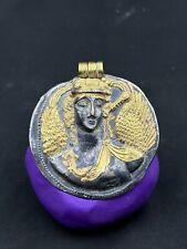 Ancient Near Eastern women Sumerian  3rd century old silver with solid 18k gold picture