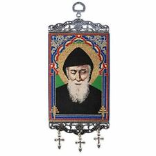 Saint St Charbel Sharbel Tapestry Icon Banner Textile Art 9 3/4 RELIGIOUS GIFT picture