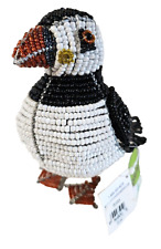 Beadworx Grass Roots Creations Beaded Puffin Figurine Sculpture Art Beaded picture
