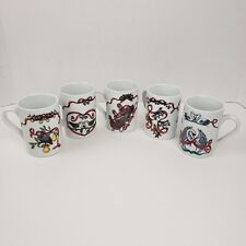12 DAYS OF CHRISTMAS Home For The Holidays Mugs Set of 5 - 1,2,3,4 & 7 Cups picture