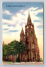 Erie PA-Pennsylvania, St Peters Cathedral, Antique Vintage Souvenir Postcard picture