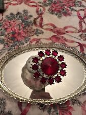Gorgeous Antique/Vintage Style  Handcrafted Hatpin- Red Rhinestone head picture