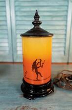 Antique Tiffin Franciscan Art Deco Mantle Lamp Ombre Orange/Yellow Dancing Nudes picture