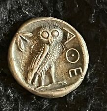 Beautiful Greek Athena and Owl SILVER Decorative Coin picture