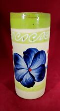 Mexican Folk art Clay Pottery Hand Painted Tropical Flower Themed 7