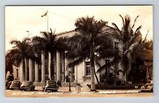 Ft. Myers FL-Florida RPPC Out Door Post Office Real Photo c1940 Vintage Postcard picture