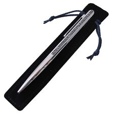New SWAROVSKI Brand Silver Crystal Rocks Shimmer Ballpoint Pen Black Ink 5595672 picture