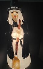 Vintage Empire Lighted Halloween Wicked Witch With Broom Blow Mold 39” Tall picture