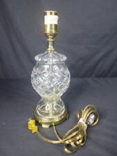Ethan Allen Cut Crystal Table Lamp Urn Style Brass Base GOOD CONDITION picture