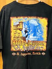 Harley Davidson 2009 St Augustine Florida Men’s 2XL T-Shirt Cotton Bravado picture