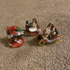 Danbury Mint Sheltie Christmas Ornament Set of 3 dogs Cheap Price Rare Set picture