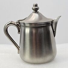 Vtg. MC 1960 18-8 Stainless Steel Hinged Top Cream Pitcher 4