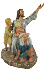 HOMCO Masterpiece Figurine Jesus Blessing Children Come Unto Me VTG 1989 #8839  picture