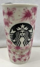 2016 Starbucks Washington DC Cherry Blossom 12 Ounce Ceramic Coffee Cup With Lid picture