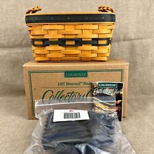 Longaberger 1997 Collectors Club Renewal Basket w/Liner + Plastic Protector -New picture