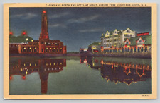 Asbury Park and Ocean Grove New Jersey Casino and North Inn Hotel Linen Postcard picture