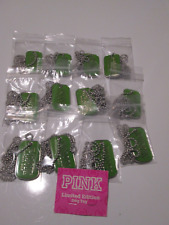 PINK Victoria's Secre Lot of  12 Dog Tag Necklaces Limited Edition nwot picture