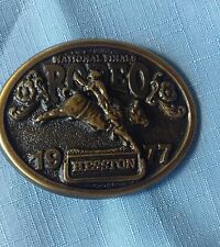 Brand New 1977 Hesston Limited Edition NFR Rodeo Belt Buckle  picture