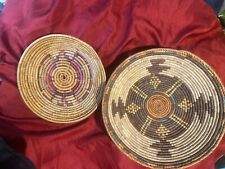 Antique Ceremonial Native American Wedding Basket Set 12” & 16” picture