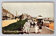 London-England, Weymouth, The Promenade, Antique, Vintage Souvenir Postcard picture