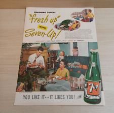 7up Soda Fresh Up Christmas 1946 Vintage Print Ad Life Magazine picture